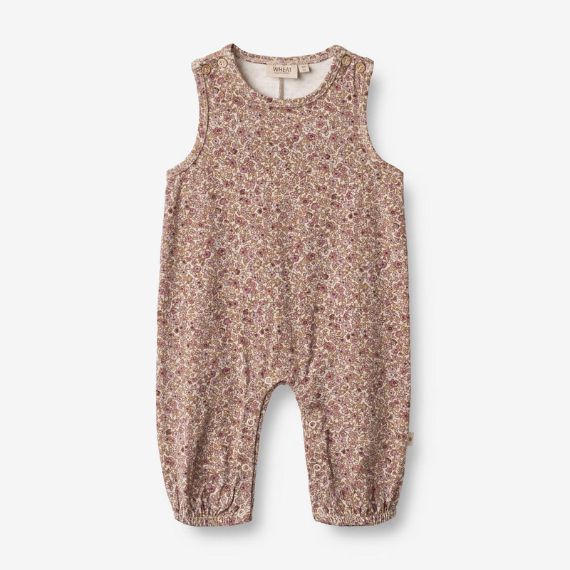 Wheat Main  Heldragt Joey | Baby Jumpsuits 0098 grey rose flowers