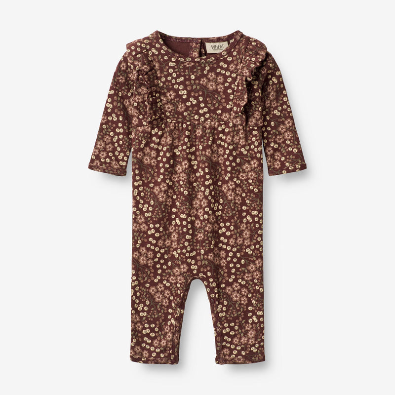 Wheat Main  Heldragt Kira | Baby Jumpsuits 2117 aubergine berries