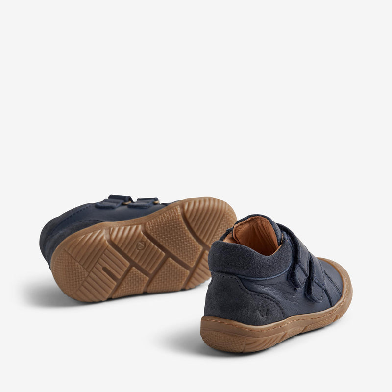 Wheat Footwear   Ivalo Dobbelt Velcro Prewalker Prewalkers 1432 navy