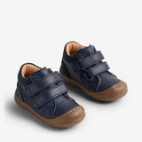 Wheat Footwear   Ivalo Dobbelt Velcro Prewalker Prewalkers 1432 navy