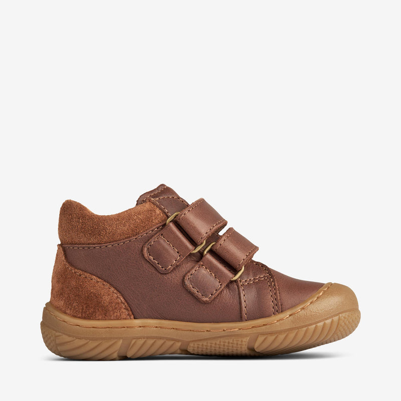 Wheat Footwear Ivalo Dobbelt Velcro | Baby Prewalkers 9002 cognac