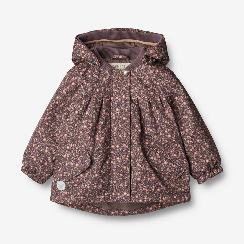 Wheat Outerwear Jakke Mimmi Tech | Baby Jackets 3121 eggplant buttercups