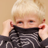 Wheat Main Jacquard-pullover Elias Pullover 0064 charcoal melange