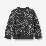 Wheat Main Jacquard-pullover Elias Pullover 0064 charcoal melange