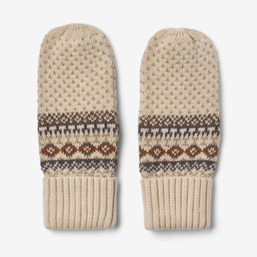 Wheat Outerwear Jacquard Mittens Cotta Accessories 3000 brown