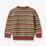 Wheat Main  Jacquard Pullover Elias Knitted Tops 2079 multi red