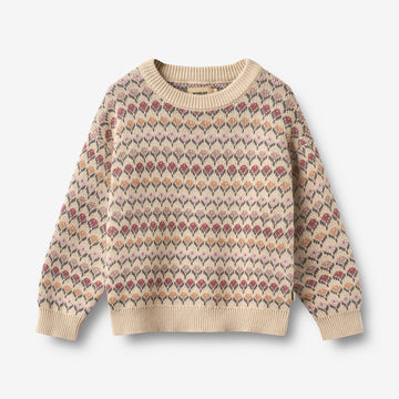 Wheat Main Jacquard Pullover Harlow Pullover 3191 offwhite
