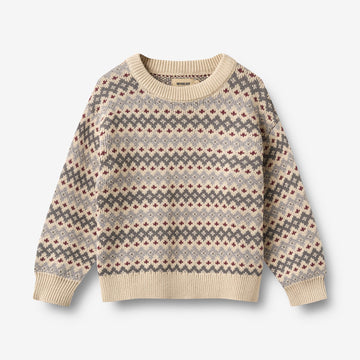 Wheat Main Jacquard Pullover Harlow Pullover 9624 flint