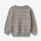 Wheat Main Jacquard Pullover Harlow Pullover 9783 slightly blue stripe