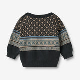 Wheat Main Jacquard Pullover Julius Pullover 1432 navy
