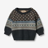 Wheat Main Jacquard Pullover Julius Pullover 1432 navy