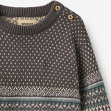 Wheat Main Jacquard Pullover Julius Pullover 9619 dark charcoal