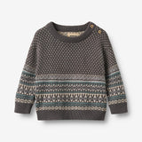 Wheat Main Jacquard Pullover Julius Pullover 9619 dark charcoal