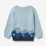 Wheat Main Jacquard Pullover Knud Pullover 2703 summer sky