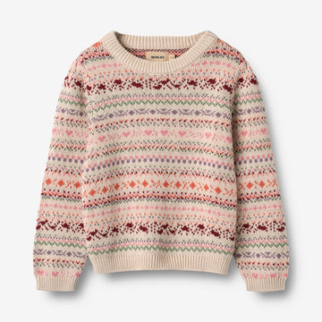 Wheat Main Jacquard Pullover Olga Knitted Tops 9042 multi