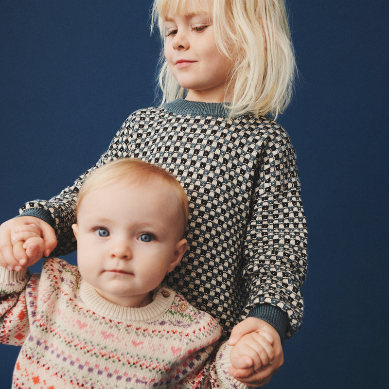 Wheat Main Jacquard Pullover Olga Knitted Tops 9042 multi