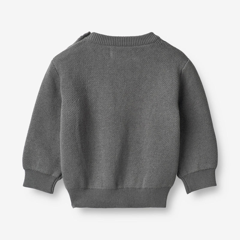 Wheat Main  Jacquard Pullover Pingvin | Baby Knitted Tops 1525 autumn sky