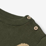 Wheat Main  Jacquard Pullover Raket | Baby Knitted Tops 1687 forest night