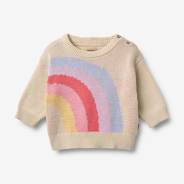 Wheat Main Jacquard Pullover Solveig Pullover 9656 rainbow
