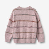 Wheat Main Jacquard Strik Harper Pullover 1354 soft lilac