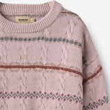 Wheat Main Jacquard Strik Harper Pullover 1354 soft lilac