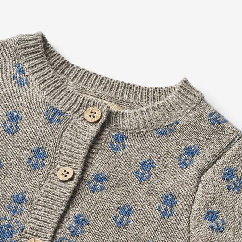Wheat Main  Jacquard Strik Pullover Mimi Knitted Tops 3229 warm grey melange