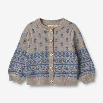 Wheat Main  Jacquard Strik Pullover Mimi Knitted Tops 3229 warm grey melange