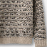 Wheat Main Jacquard pullover Jens Pullover 9574 warm sand melange