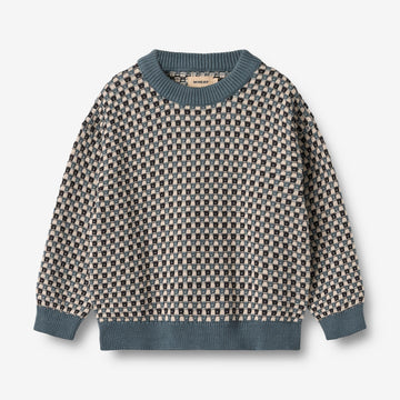 Wheat Main Jacquard Pullover Flores Knitted Tops 1460 stormy weather