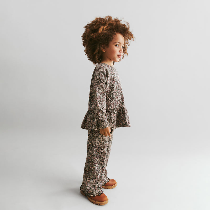 Wheat Main Jersey Bukser Ela Trousers 9565 purple stone flowers