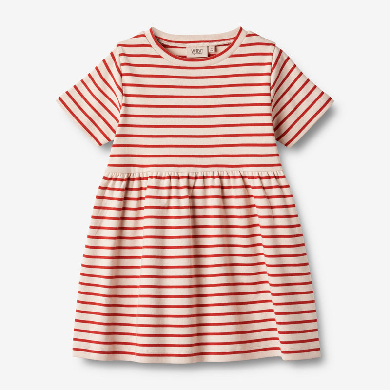 Wheat Main   Jersey Kjole Anna Dresses 2078 red stripe