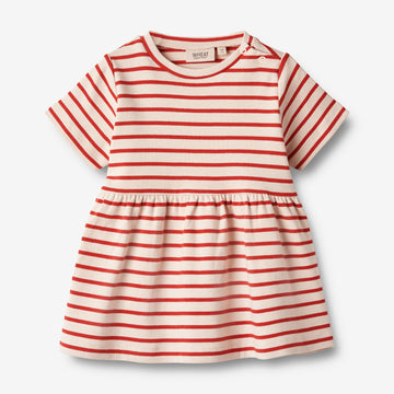 Wheat Main   Jersey Kjole Anna Dresses 2078 red stripe