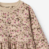 Wheat Main Jersey Kjole Dorthea Dress 9769 soft sand flower wine