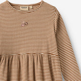 Wheat Main Jersey Kjole broderi Sessa Dress 3017 warm hazel stripe