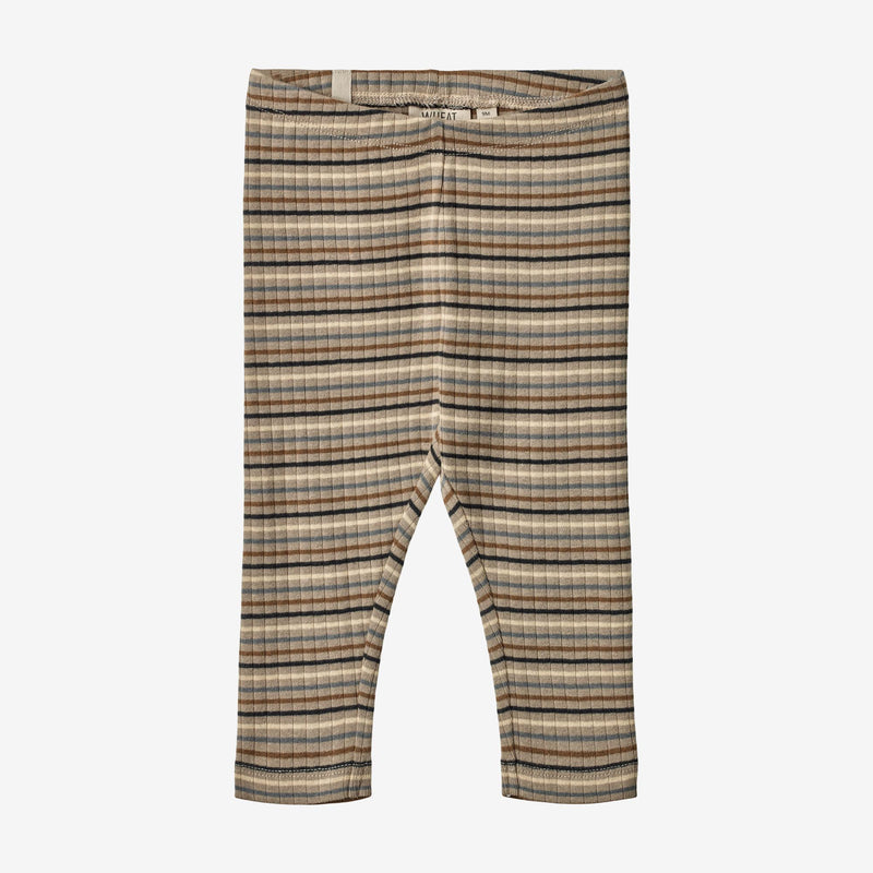 Wheat Main  Rib Jersey Leggings Jules | Baby Leggings 0181 multi stripe