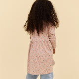 Wheat Main Jersey kjole Emmy Dress 9764 grey cloud flowers