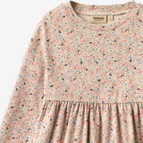 Wheat Main Jersey kjole Emmy Dress 9764 grey cloud flowers