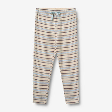 Wheat Main Jerseybukser Manfred Trousers 9877 multi blue stripe