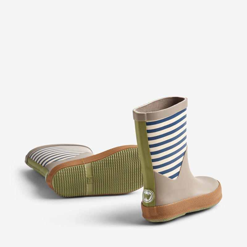 Wheat Footwear   Juno Gummistøvle Rubber Boots 1048 blue stripe