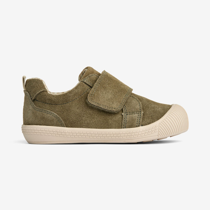 Wheat Footwear Kei Velcro Sko | Baby Prewalkers 4075 dark green