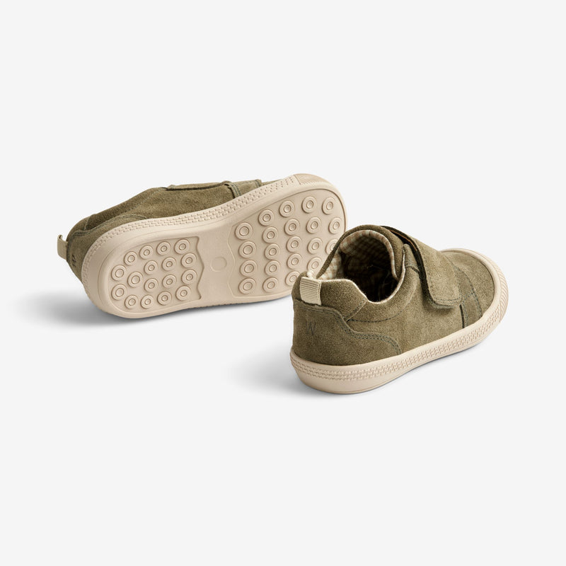 Wheat Footwear Kei Velcro Sko | Baby Prewalkers 4075 dark green