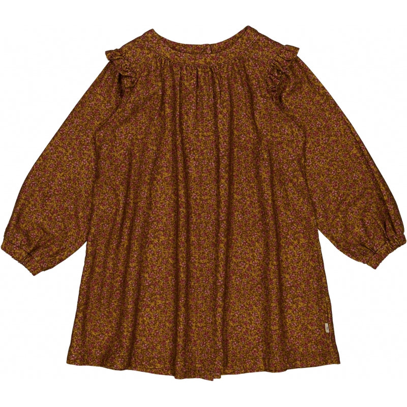 Wheat Main Kjole Herdis Dresses 3022 toffee flowers