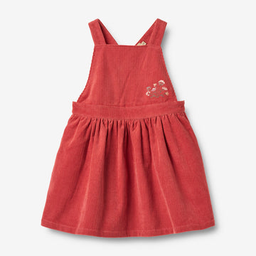 Wheat Main Kjole Pinafore Agnes Dress 1037 raspberry