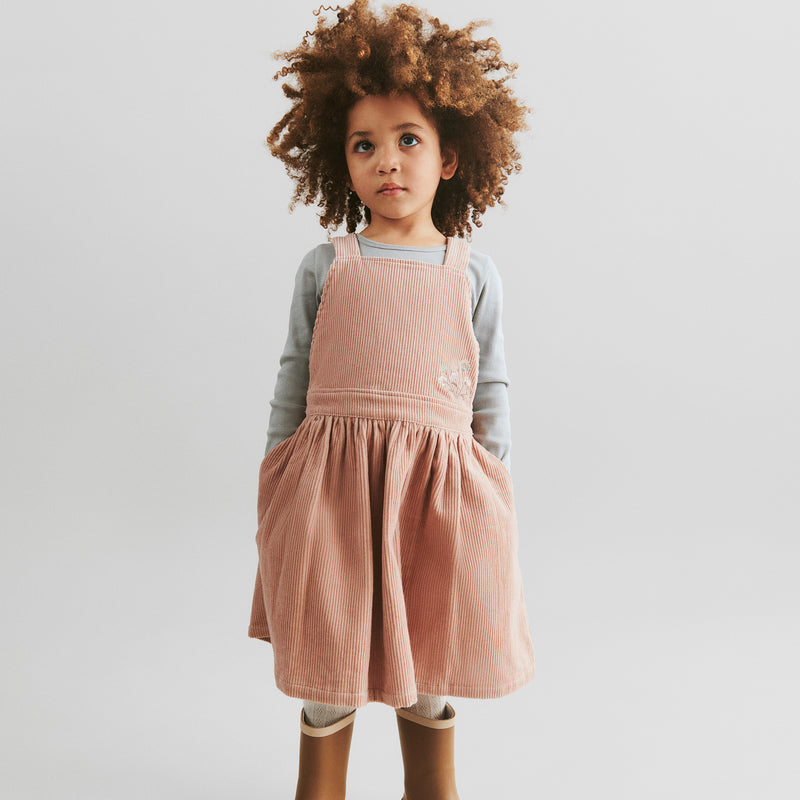 Wheat Main Kjole Pinafore Agnes Dress 2487 rose powder