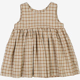 Kjole Pinafore Rynk | Baby - golden dove check