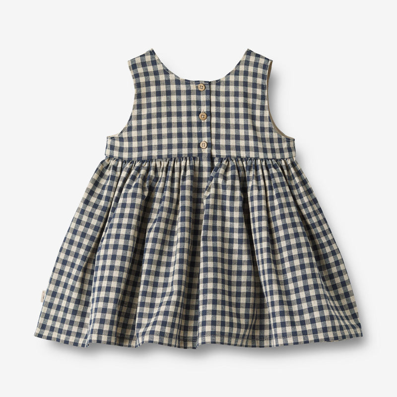 Wheat Main   Kjole Pinafore Rynk Sienna Dresses 1306 blue check