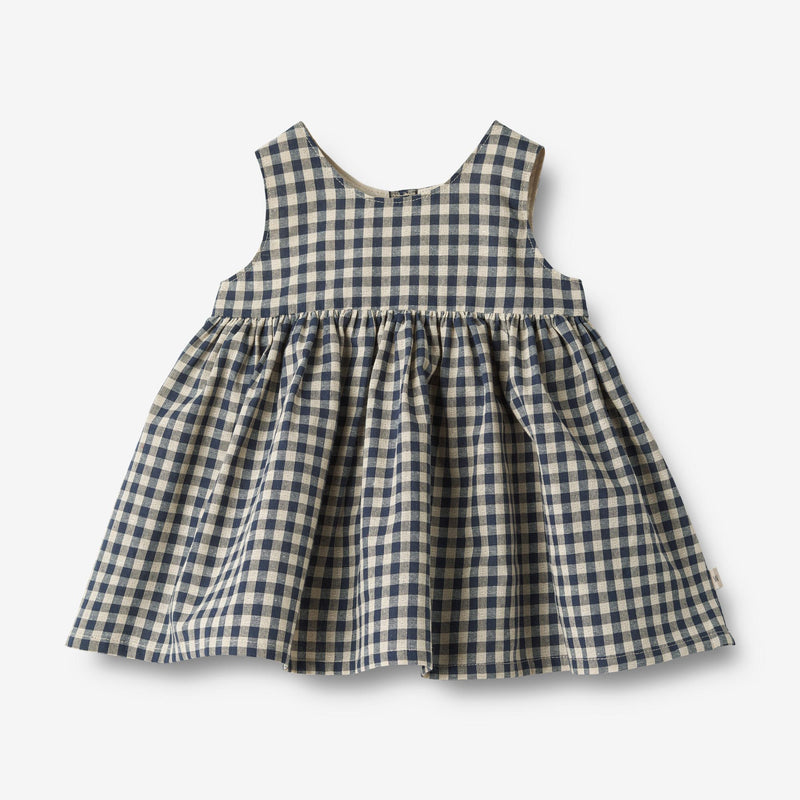 Wheat Main   Kjole Pinafore Rynk Sienna Dresses 1306 blue check