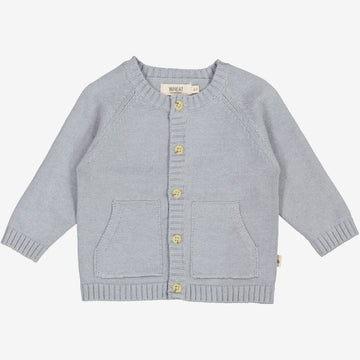 Wheat Main  Klassisk Strik Cardigan | Baby Knitted Tops 1528 cloudy sky