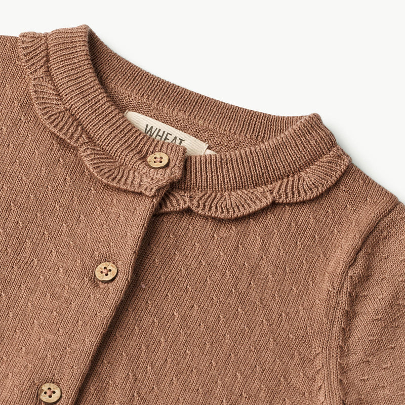 Wheat Main  Strik Cardigan Amy | Baby Knitted Tops 2121 berry dust