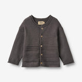 Wheat Main Knit Cardigan L/S Gunnar Cardigan 9619 dark charcoal